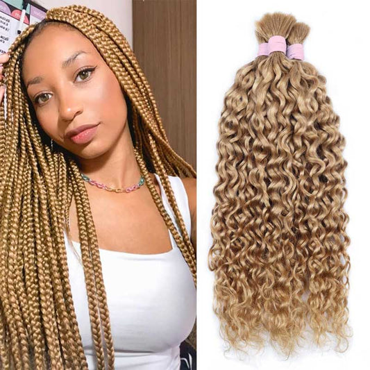 Alibonnie #27 Honey Blonde Bulk Human Braiding Hair Water Wave One Bundle - Alibonnie