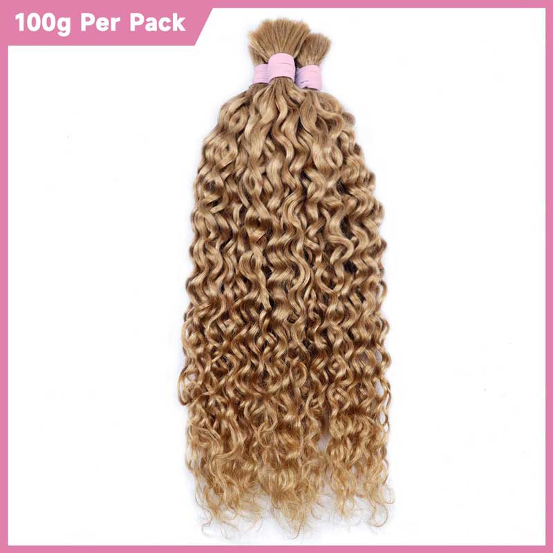 Alibonnie #27 Honey Blonde Bulk Human Braiding Hair Water Wave One Bundle - Alibonnie