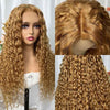 Alibonnie #27 Honey Blonde Color Water Wave 13×4 Transparent Lace Front Wig Pre Plucked - Alibonnie