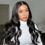 Alibonnie 3 Bundles With 4x4 Transparent Lace Closure Body Wave Human Hair - Alibonnie