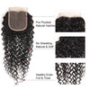 Alibonnie 3 Pcs Curly Hair Bundles With Transparent 4X4 Closure - Alibonnie