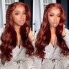 Alibonnie 360 Full Lace Reddish Brown Body Wave Wigs #33 Colored Transparent Lace Wigs With Pre Pluck - Alibonnie