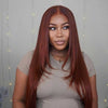 Alibonnie 360 Lace Reddish Brown Layered Cut Straight Wigs Human Hair Wigs - Alibonnie