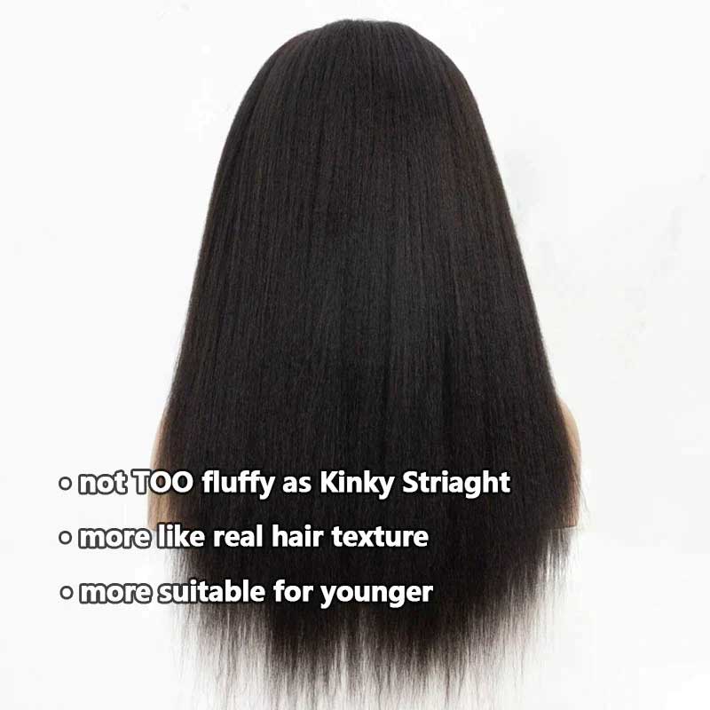 Alibonnie 360 Transparent Lace Yaki Straight Wig Human Hair Wigs With Pre Plucked - Alibonnie