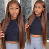 Alibonnie #4 Dark Brown Colored Full Lace Wigs Straight Hair Chocolate Brown Wigs 180% Density - Alibonnie