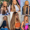 Alibonnie 4/27 Highlight Wigs Human Hair Straight 360 Transparent Lace Wigs Pre Plucked - Alibonnie