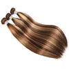 Alibonnie 4/27 Straight Hair 3 Bundles Honey Blonde Highlight Human Hair Weave For Women - Alibonnie