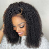 Alibonnie 4C Edges No Glue 5x5 Kinky Curly Wigs Natural Hairline Human Hair Wigs 180% Density - Alibonnie