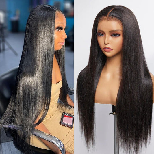 Alibonnie 4C Edges Wig Straight 13×4 HD Lace Front Wig With 4C Hairline 180% Density - Alibonnie