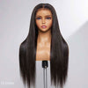 Alibonnie 4C Edges Yaki Straight Glueless Wigs 5x5 Transparent Lace Frontal Wig With Nature Hairline - Alibonnie
