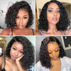 Alibonnie 4x4 Lace Closure Wigs Short Bob Water Wave Human Hair Wigs 180% Density - Alibonnie