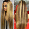 Alibonnie 4x6 Lace Closure Glueless Wigs 4/27 Highlight Silky Straight Wigs Pre Cut Lace With Bleached Knots - Alibonnie