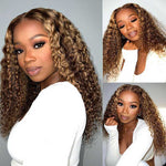 Alibonnie 4x6 Pre Cut Lace Closure Wigs Wear & Go 4/27 Highlight Water Wave Wigs With Bleached Knots - Alibonnie