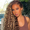 Alibonnie 4x6 Pre Cut Lace Closure Wigs Wear & Go 4/27 Highlight Water Wave Wigs With Bleached Knots - Alibonnie