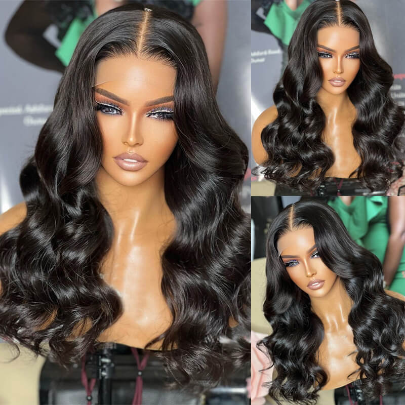 Alibonnie 4x6 Transparent Lace Double Drawn Hair 15A Grade Body Wave Lace Closure Wigs Pre-Plucked - Alibonnie