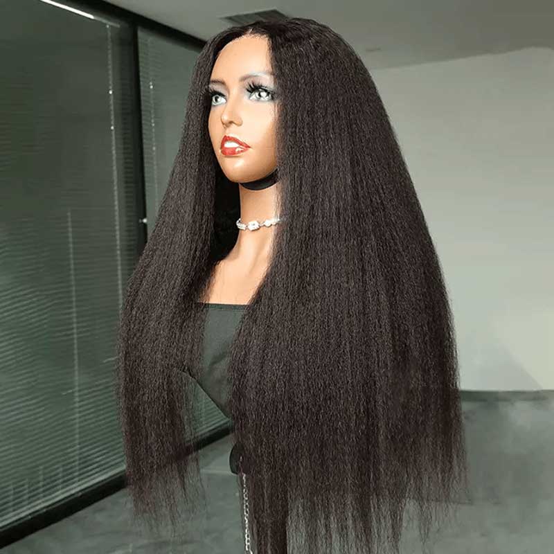 Alibonnie 4x6 Transparent Lace Glueless Kinky Straight Wigs Wear Go Pre-Cut Lace Wigs - Alibonnie