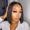 Alibonnie 4x6 Wear And Go Glueless Bob Wigs 180% Density Straight Human Hair With Pre Cut Lace - Alibonnie