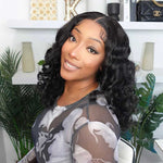 Alibonnie 5x5 Glueless Transparent Lace Closure Wigs Fluffy Bouncy Curly Hair Wigs Online 250% Density - Alibonnie