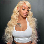 Alibonnie 613 Blonde 360 Transparent Lace Body Wave Wigs Human Hair Pre Plucked Hairline - Alibonnie