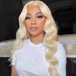 Alibonnie 613 Blonde Lace Front Wigs Body Wave Human Hair 13x6 Frontal Wigs Pre-plucked Hairline - Alibonnie