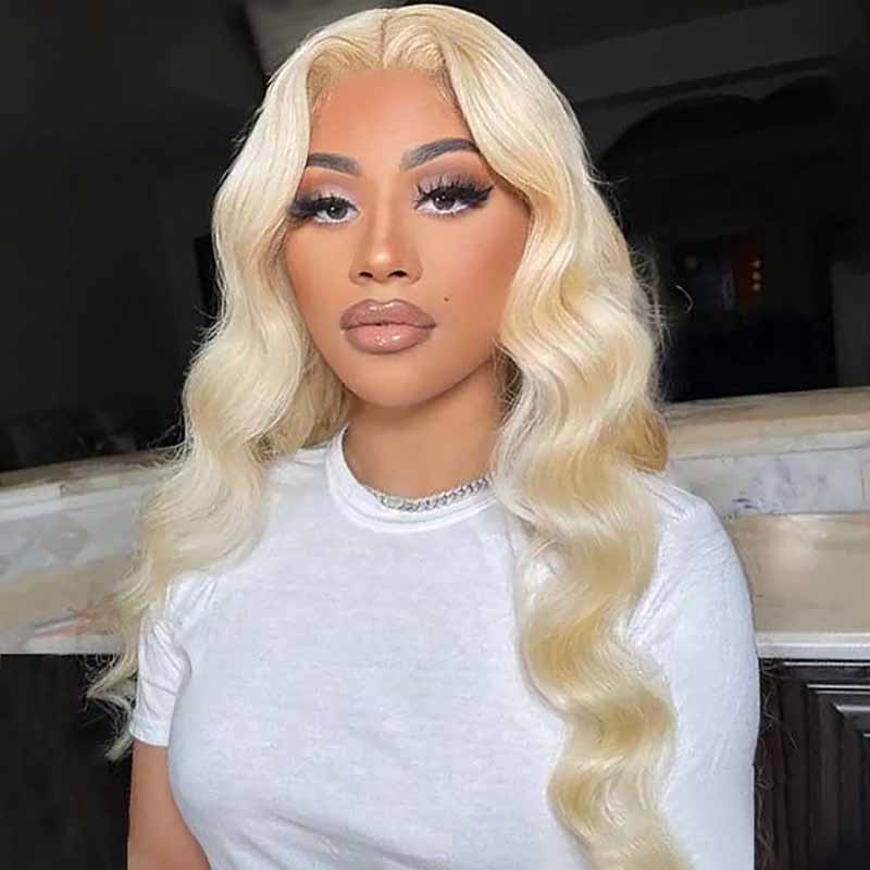 Alibonnie 613 Blonde Lace Front Wigs Body Wave Human Hair 13x6 Frontal Wigs Pre-plucked Hairline - Alibonnie