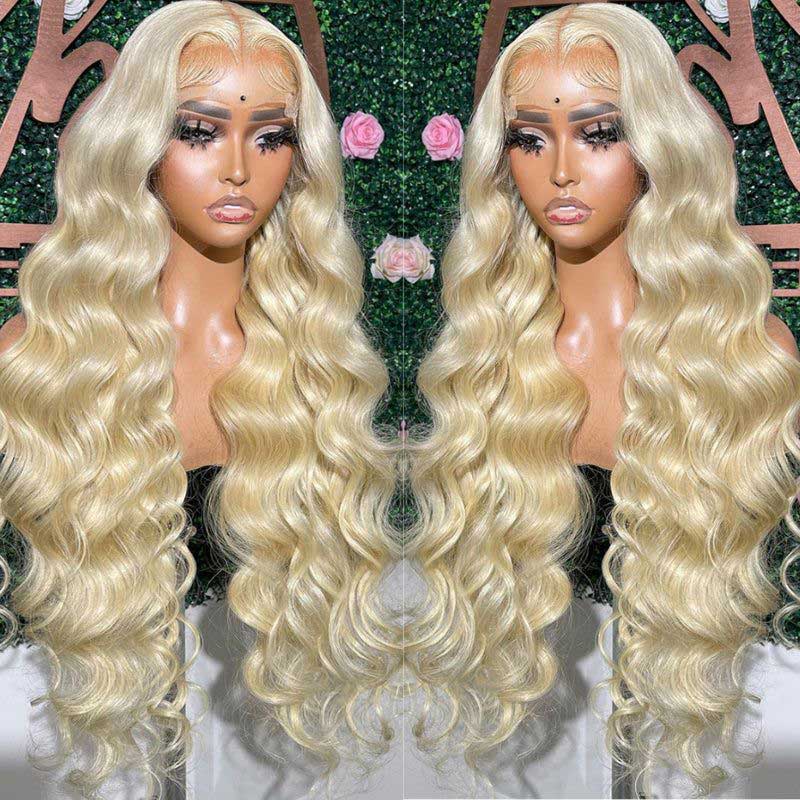 Alibonnie 613 Blonde Lace Front Wigs Body Wave Human Hair 13x6 Frontal Wigs Pre-plucked Hairline - Alibonnie