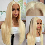 Alibonnie 613 Blonde Layered Cut Wigs 13x4 Transparent Front Lace Straight Wigs - Alibonnie
