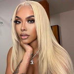 Alibonnie 613 Blonde Layered Cut Wigs 13x4 Transparent Front Lace Straight Wigs - Alibonnie