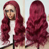 Alibonnie 99J Burgundy 360 Transparent Lace Body Wave Wigs Pre Plucked Online - Alibonnie