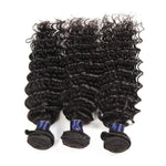 Alibonnie Affordable 3 Bundles Deep Wave Human Hair With 4X4 Closure Transparent Lace - Alibonnie