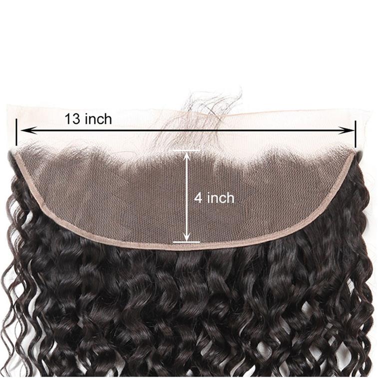 Alibonnie Best Grade 13X4 Transparent Lace Frontal Water Wave Hair With 3 Bundles - Alibonnie