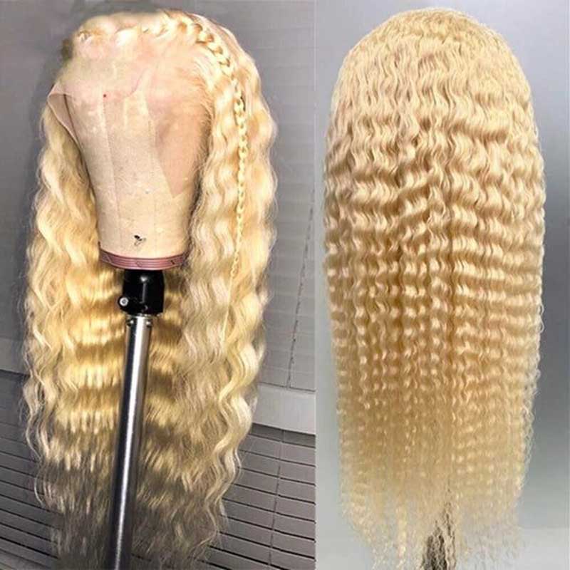 Alibonnie Blonde 613 Deep Wave Wigs 360 Transparent Lace Front Human Hair Wigs - Alibonnie