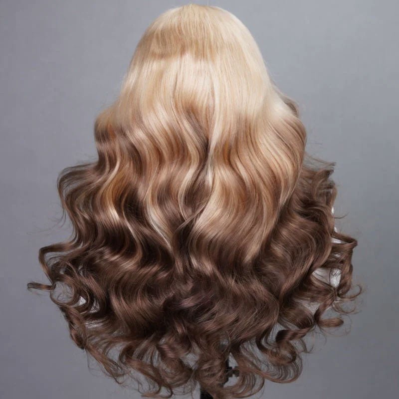 Alibonnie Blonde And Brown Wigs 13x4 Transparent Lace Body Wave Wigs 100% Human Hair Wigs - Alibonnie