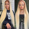 Alibonnie Blonde Straight 13x4 Lace Front Wigs Ombre T4/613 Color Wigs With Dark Roots - Alibonnie