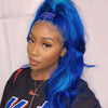 Alibonnie Blue Color Body Wave 13¡Á4 Lace Front Wig 100% Human Hair Wig With Baby Hair - Alibonnie