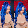 Alibonnie Blue Color Body Wave 13x4 Lace Front Wig 100% Human Hair Wig With Baby Hair - Alibonnie
