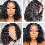 Alibonnie Bob Curly Lace Front Wigs Pre-plucked 4x4/13x4Lace Frontal Wig With Baby Hair - Alibonnie