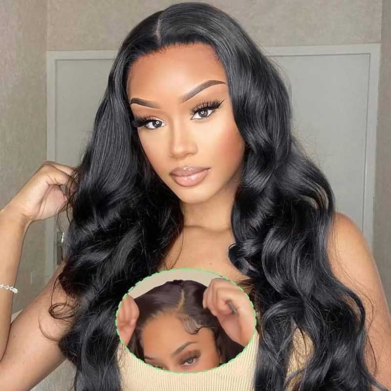 Alibonnie Body Wave Hair 4X6 Pre-Cut Transparent Lace Wear Go Glueless Wigs - Alibonnie