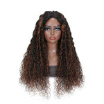 Alibonnie Brown Black Color 360 Lace Water Wave Wigs 1B/30 Highlight Transparent Wigs Human Hair Colored Wigs - Alibonnie