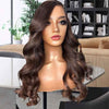 Alibonnie Chocolate Brown 360 Lace Body Wave Wigs #4 Colored Human Hair Wigs For Women - Alibonnie