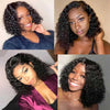 Alibonnie Deep Wave 4x4/13x4 Lace Closure Bob Wigs Short Human Hair Wigs 180% Density - Alibonnie