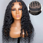Alibonnie Deep Wave Pre Cut 5x5 Lace Closure Wig Human Hair Glueless Lace Wigs With Breathable Cap - Alibonnie