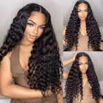 Alibonnie Deep Wave Pre Cut 5x5 Lace Closure Wig Human Hair Glueless Lace Wigs With Breathable Cap - Alibonnie
