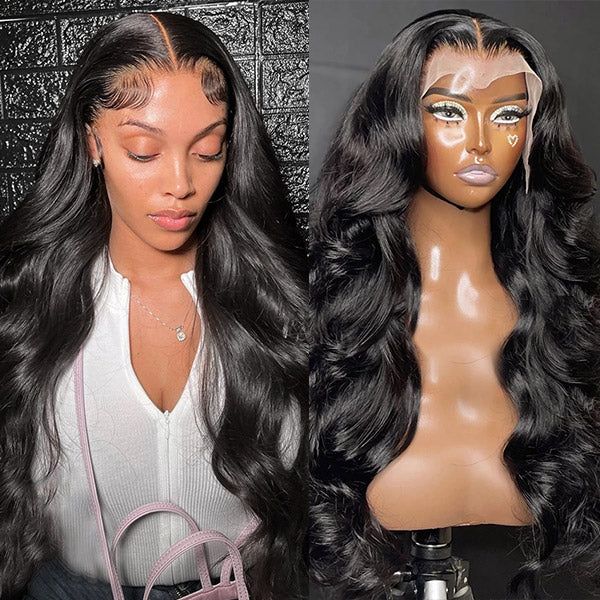 Alibonnie Double Drawn 15A Body Wave Lace Front Wig Transparent Lace 13x4 Wig With Baby Hair - Alibonnie