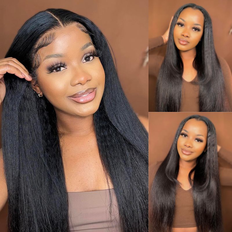 Alibonnie Effortless Glueless 5x5 Transparent Lace Closure Wig Kinky Straight Lace Wig For Women - Alibonnie