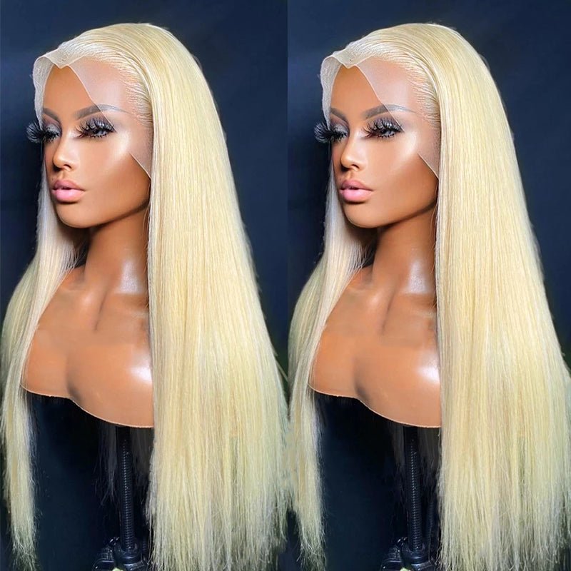 Alibonnie Flash Sale 613 Blonde Wig Remy Brazilian Straight 13x4 Lace Front Human Hair Wig 200% Density - Alibonnie