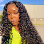 Alibonnie Flash Sale Deep Wave 4x4 Glueless Lace Closure Human Hair Wigs For Black Women - Alibonnie