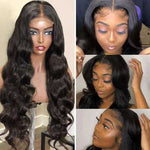 Alibonnie Flash Sale Pre Plucked Body Wave 4x4 Closure Wig 100% Brazilian Human Hair - Alibonnie