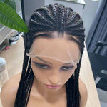 Alibonnie Full Lace Braided Wigs Transparent Lace Human Hair Goddess Braids Styles 180% Density For Sale - Alibonnie