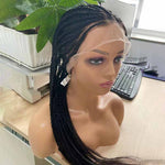 Alibonnie Full Lace Braided Wigs Transparent Lace Human Hair Goddess Braids Styles 180% Density For Sale - Alibonnie